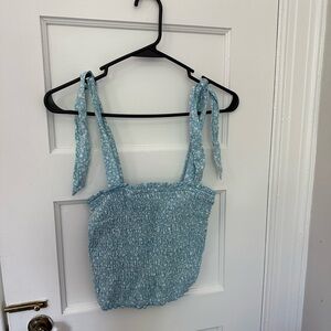 Abercrombie Blue Smocked Women's Top